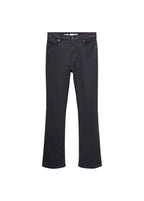 Pantalón Vaquero Flare Crop Encerado - Black