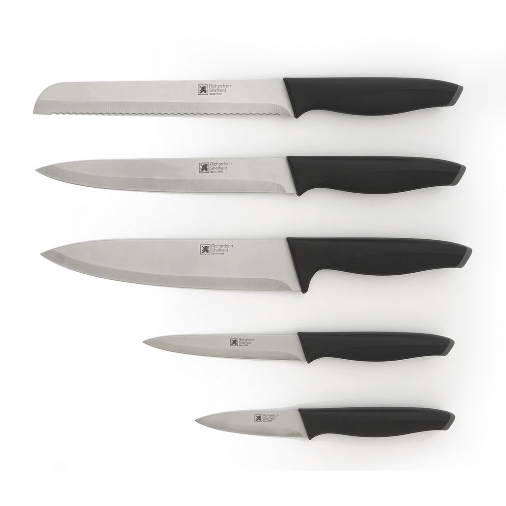 Advantage - Bloc 5 Pièces Lames Inox Avec Porte Tablette - Bois Naturel