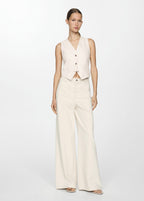Gilet En Jean Boutons - Off White