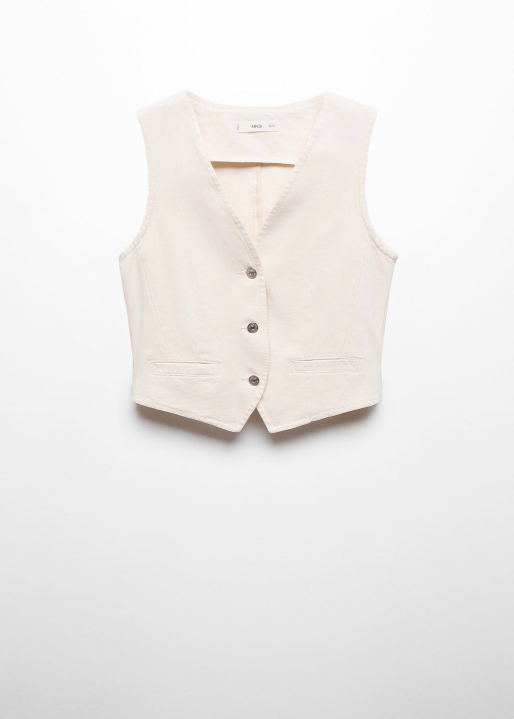 Gilet En Jean Boutons - Off White