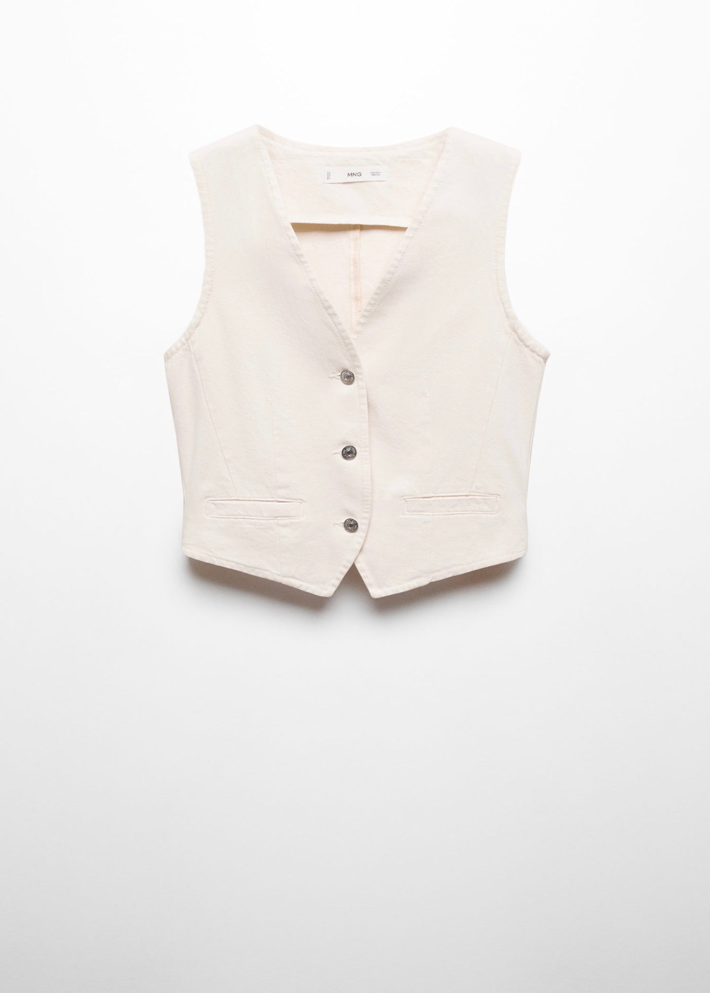 Gilet En Jean Boutons - Off White