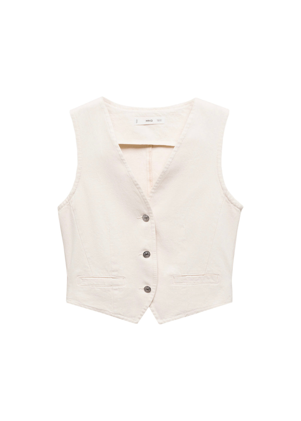 Gilet En Jean Boutons - Off White