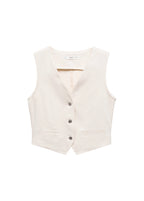 Gilet En Jean Boutons - Off White