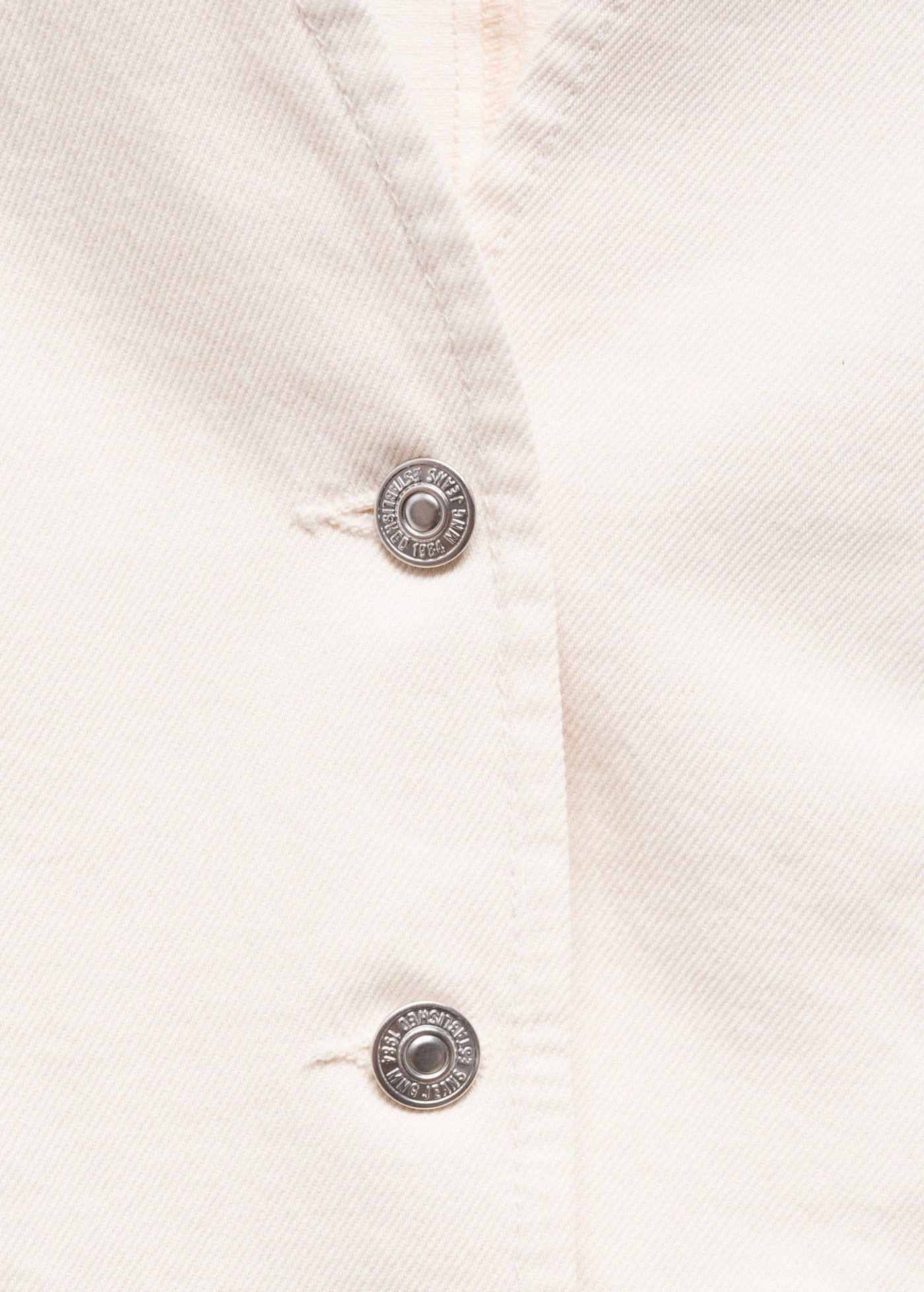 Gilet En Jean Boutons - Off White