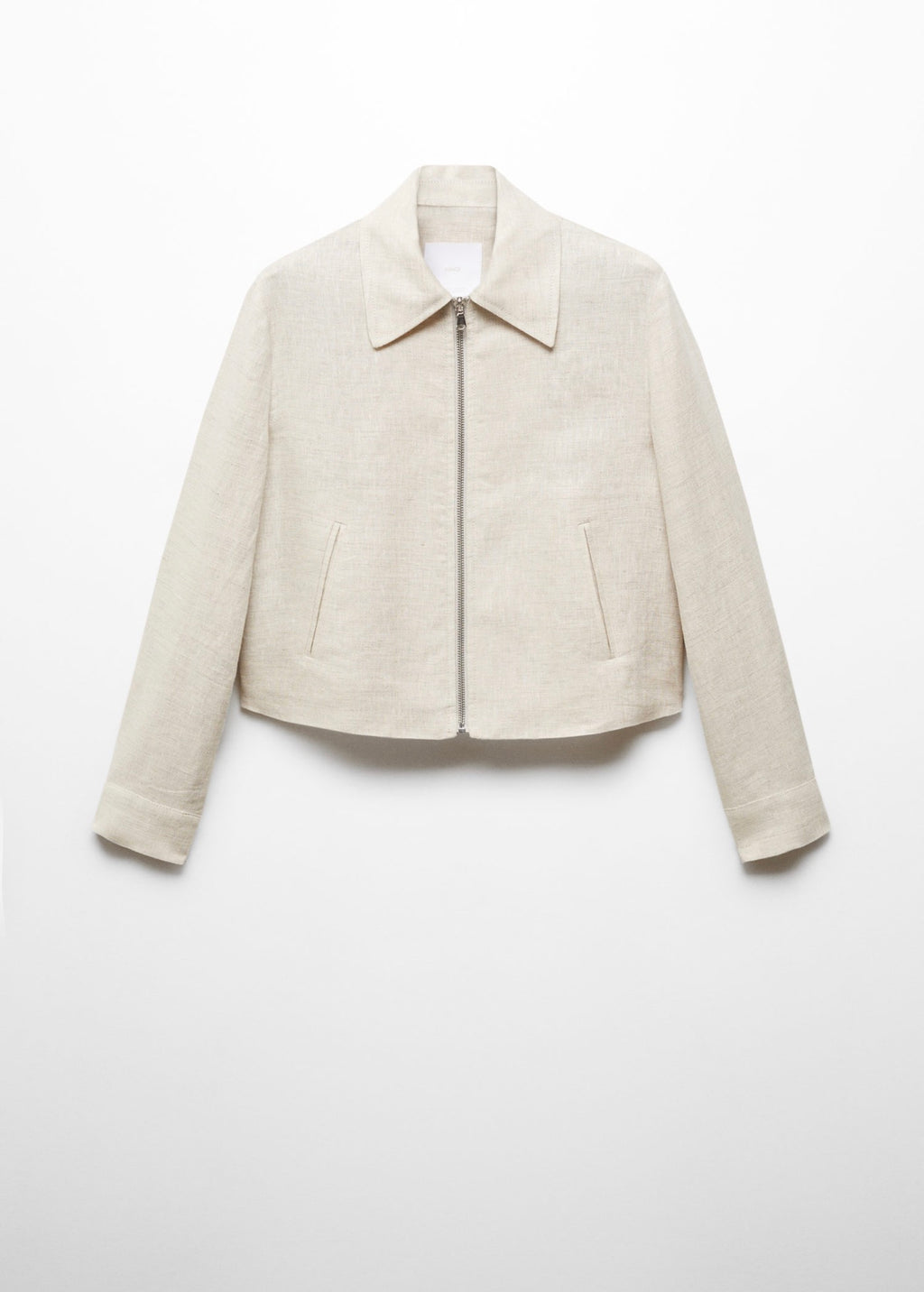 Veste 100% Lin Fermeture Éclair - Light/Pastel Grey