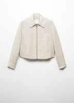 Veste 100% Lin Fermeture Éclair - Light/Pastel Grey