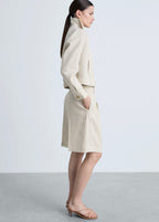 Veste 100% Lin Fermeture Éclair - Light/Pastel Grey