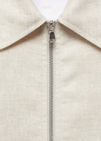 Veste 100% Lin Fermeture Éclair - Light/Pastel Grey