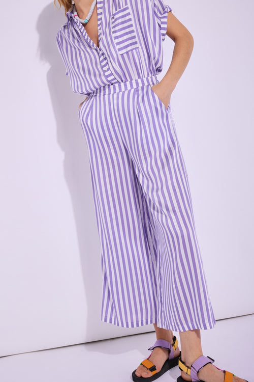 Pantalones Sooky - Rayas Lavanda
