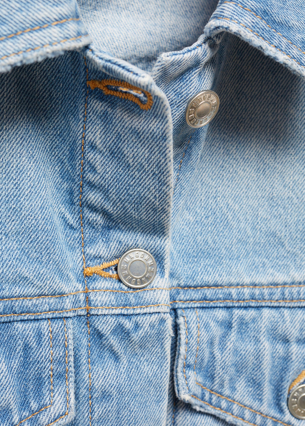 Blouson En Jean Bas Effiloché - Medium Blue