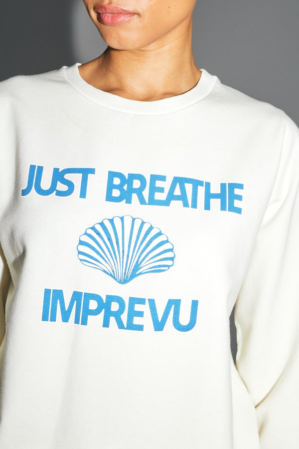The Eddie Calico Sweatshirt In Natural Organic Cotton Made In Portugal