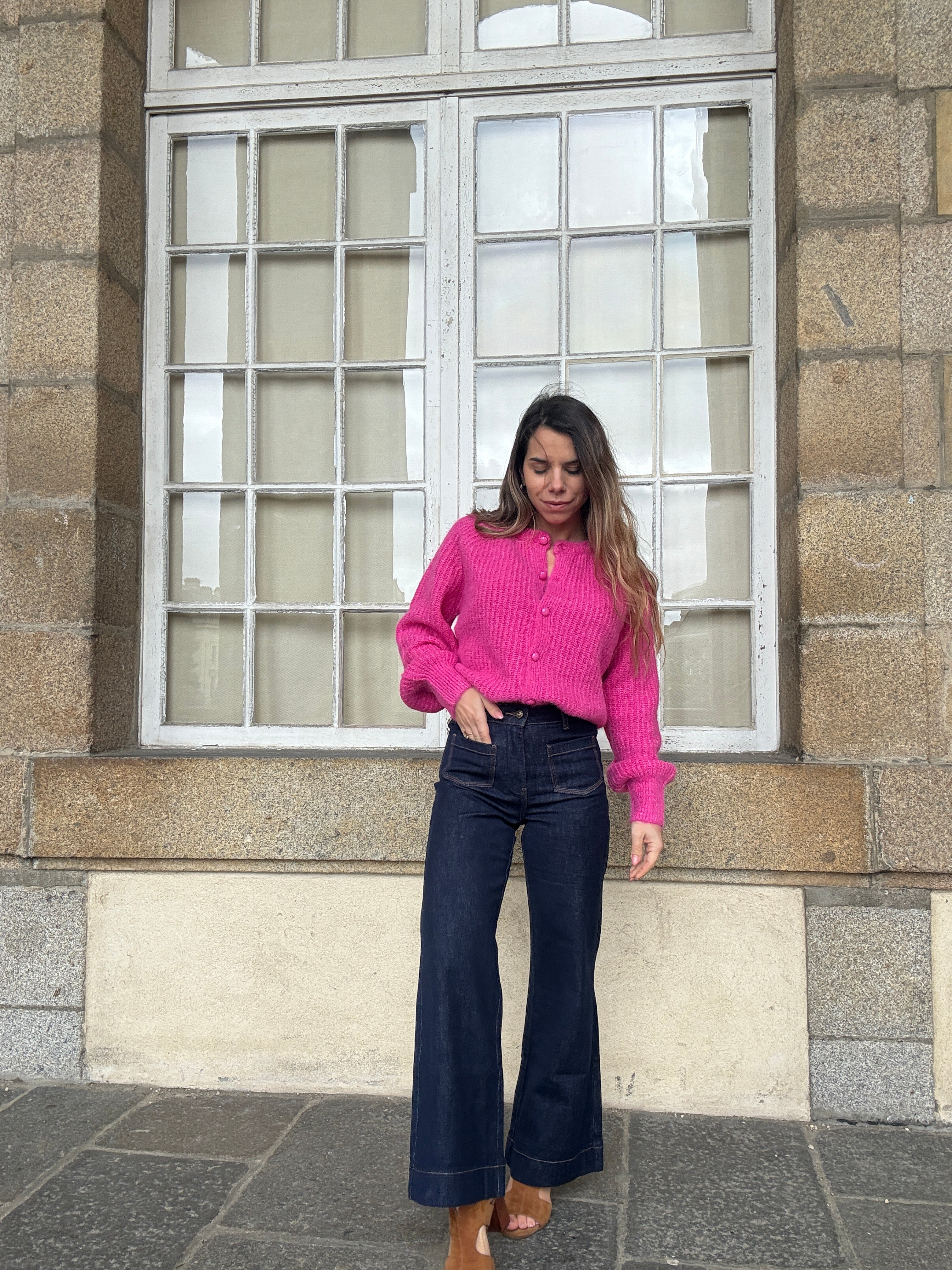 Cárdigan Irene Fucsia