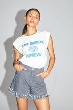 The Robbie Calico T-Shirt In Natural Cotton