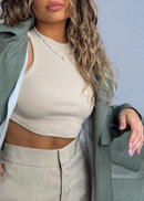 Débardeur Ribbed - Beige