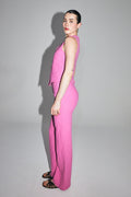 La Veste Karl En Lin Rose Vibrant