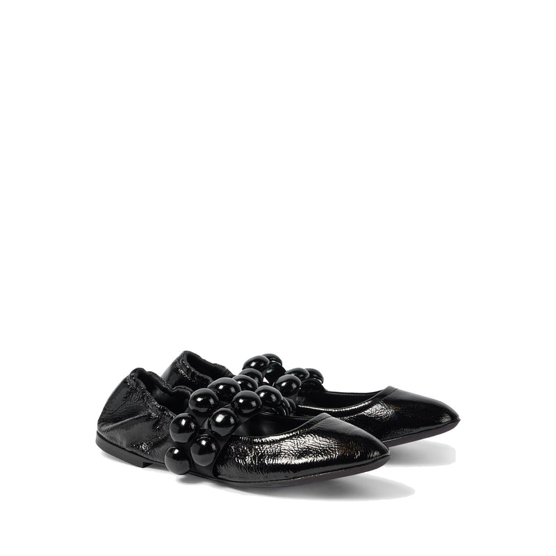 Ballerines - Alaia Sphere Leather Mary Jane Flats - Black