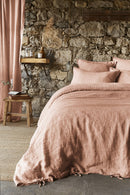 Housse De Couette - Lin Lavé - Soline - Vieux Rose
