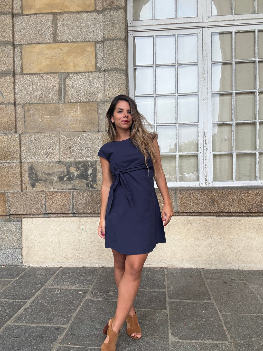 Robe courte Carlota marine