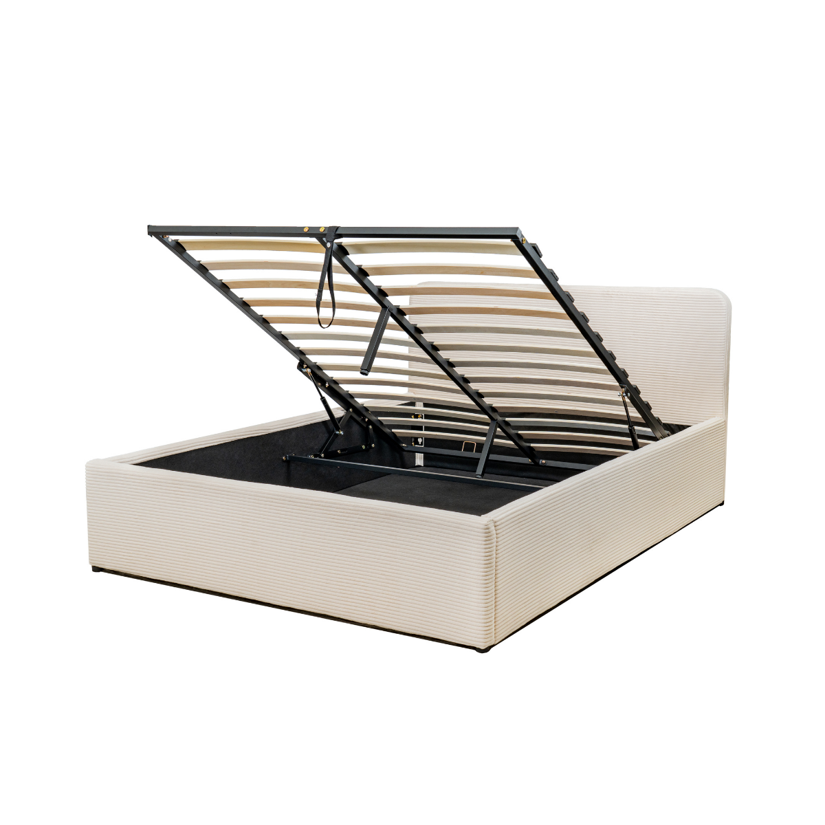 Livy - Cama con almacenaje - Pana - Beige
