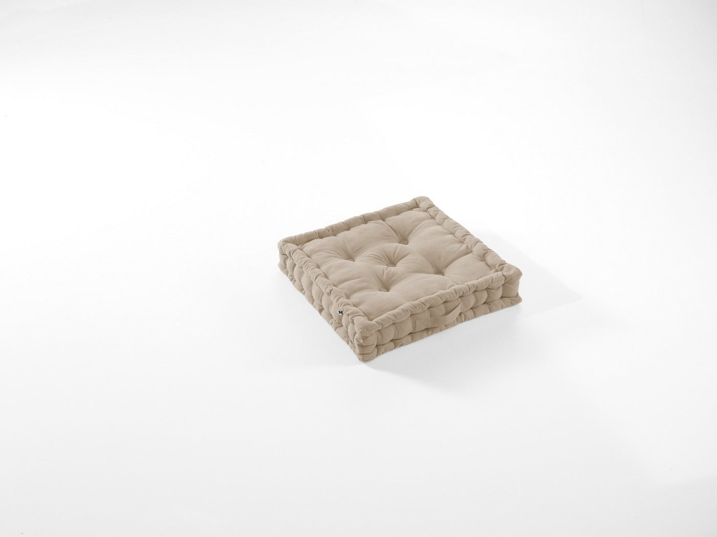 Kala - Coussin De Sol - Coton Uni - Ficelle