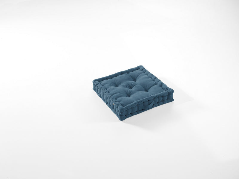 Coussin De Sol - Coton Uni - Kala - Bleu Jean