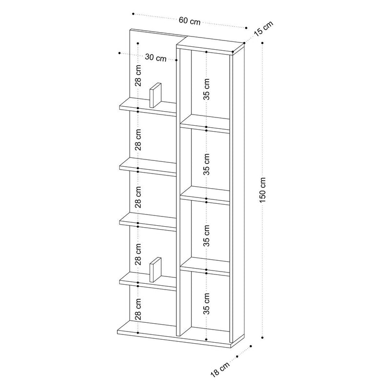 Bibliothèque Salon Lily - Chêne