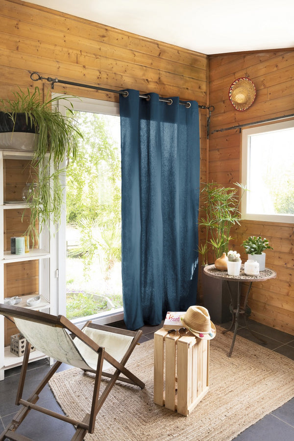 Kala - Rideau - Coton Uni - Bleu Jean