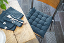 Assise Matelassée - Coton Uni - Kala - Bleu Jean