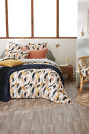 Housse De Couette Réversible - Gaze De Coton Imprimée - Julia - Eucalyptus