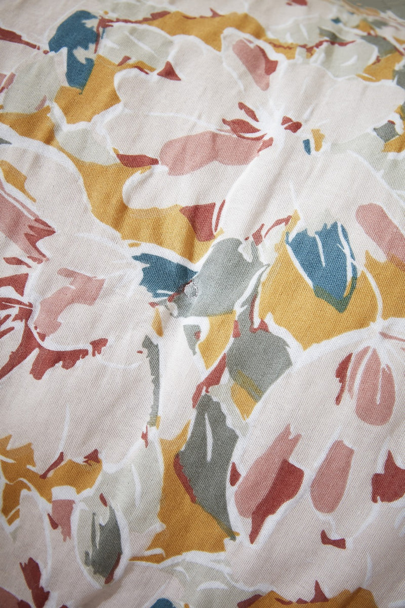 Housse De Couette Réversible - Gaze De Coton Imprimée - Clarence - Vert D'Eau