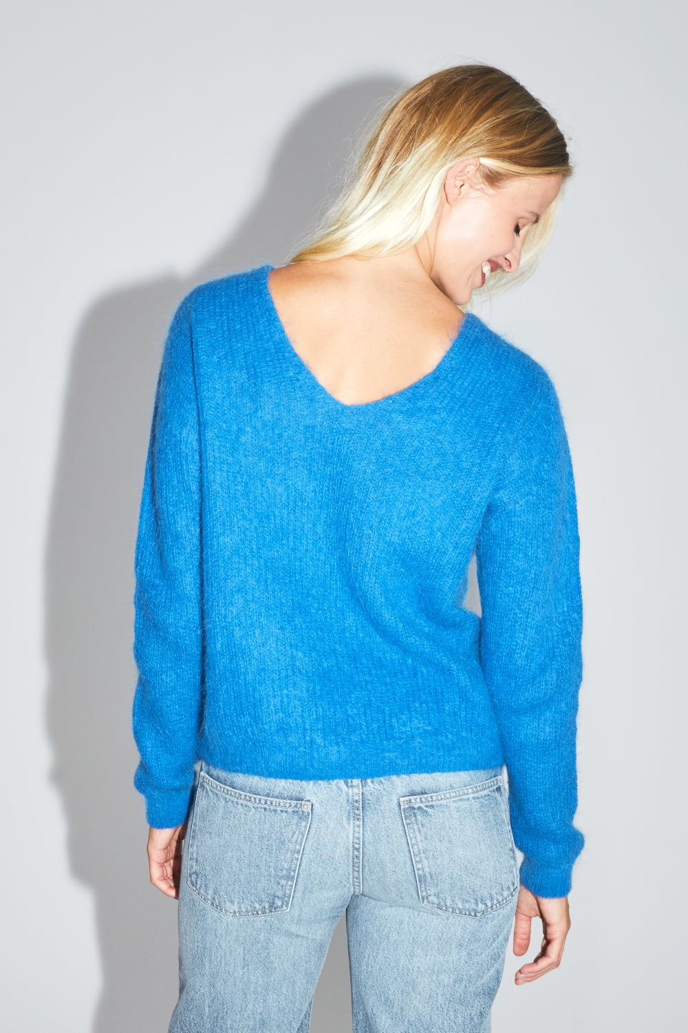 La Maille Romy Baby Alpaga Bleu Roi Fabriquée En Italie