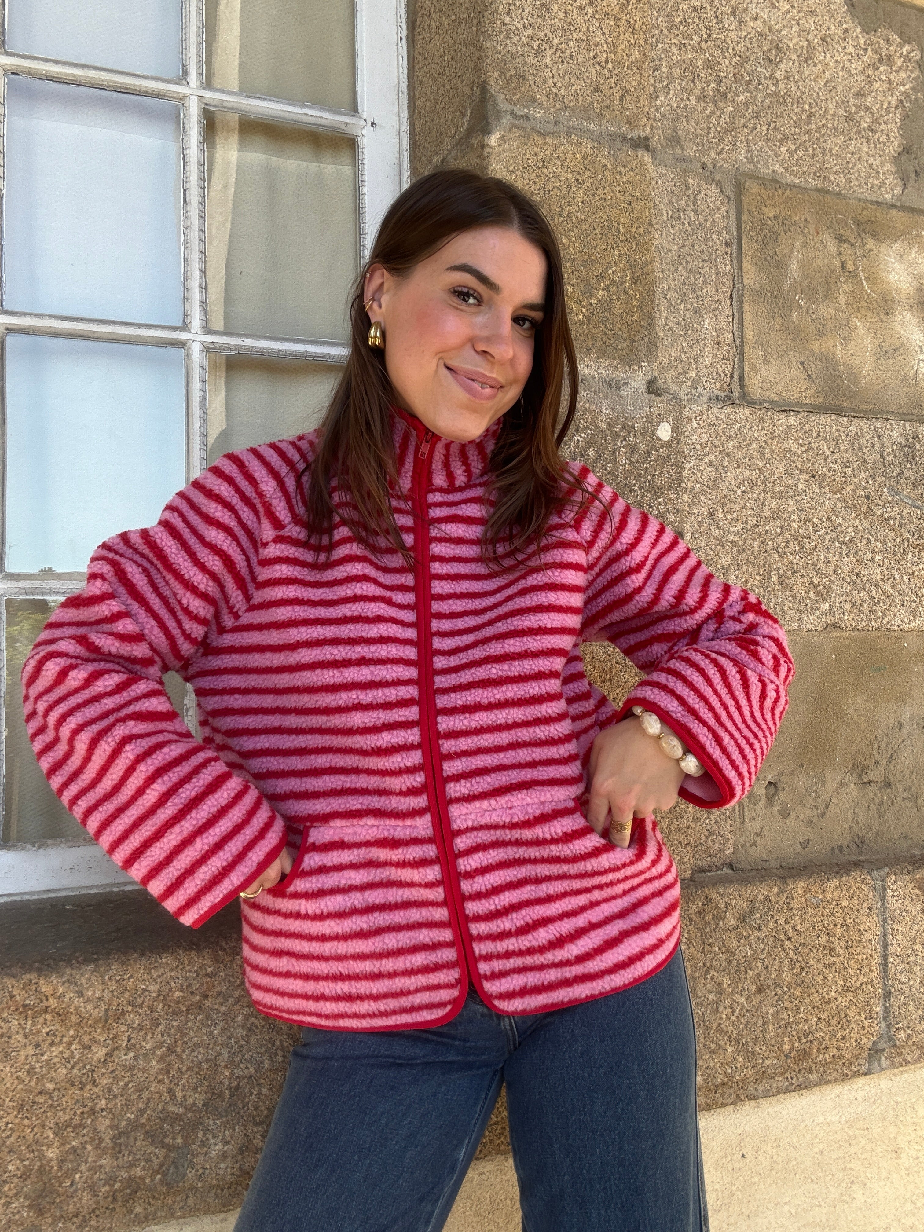 Chaqueta Polar a Rayas Carmen