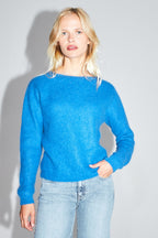 La Maille Romy Baby Alpaga Bleu Roi Fabriquée En Italie