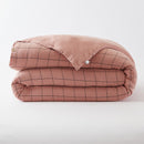 Housse De Couette Réversible - Gaze De Coton Tissée Teinte - Gaïa Match - Rose Pêche