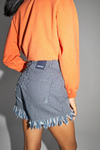 Le Short Denim Bradley A  Rayures Fabriqué Au Portugal