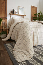 Gaïa Match - Housse De Couette Réversible - Double Gaze De Coton Tissée Teinte - Pampa
