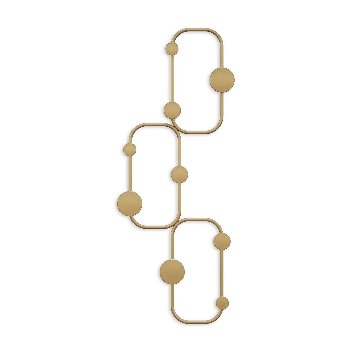 Lizzard - Wall-Mounted Coat Rack with 6 Hooks - Gold Metal