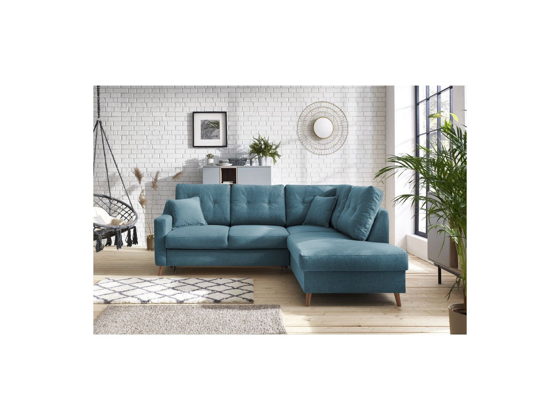L-Shaped Convertible Sofa Sweden - Right-Hand Corner
