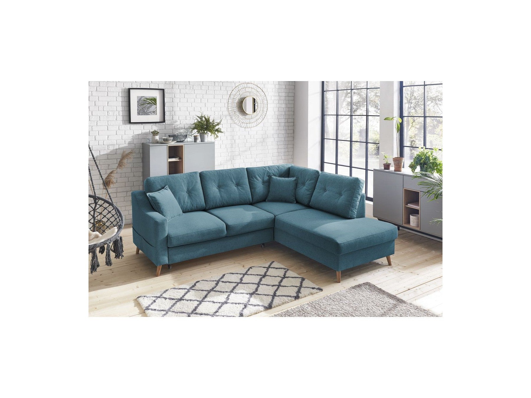 L-Shaped Convertible Sofa Sweden - Right-Hand Corner