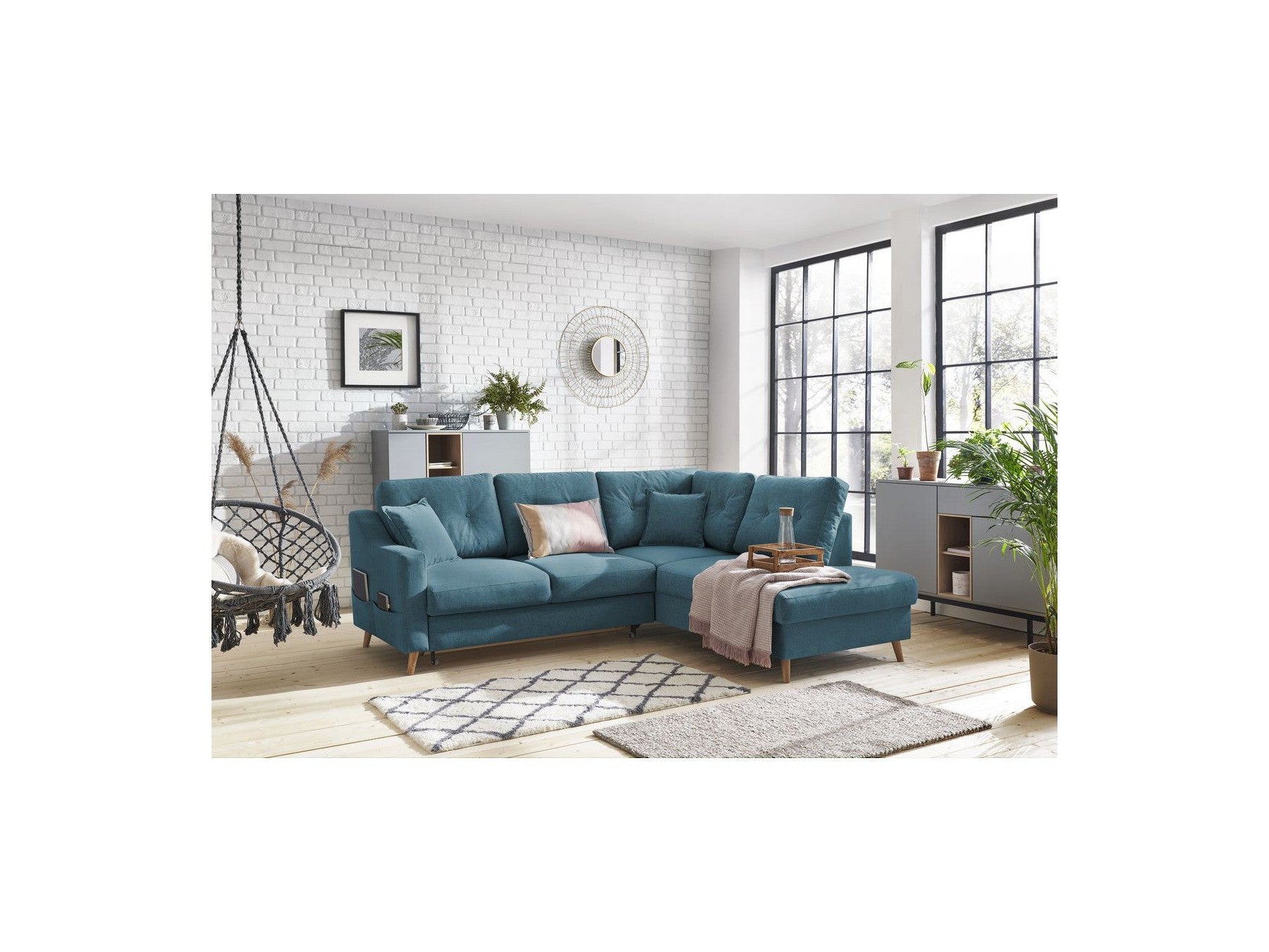 L-Shaped Convertible Sofa Sweden - Right-Hand Corner