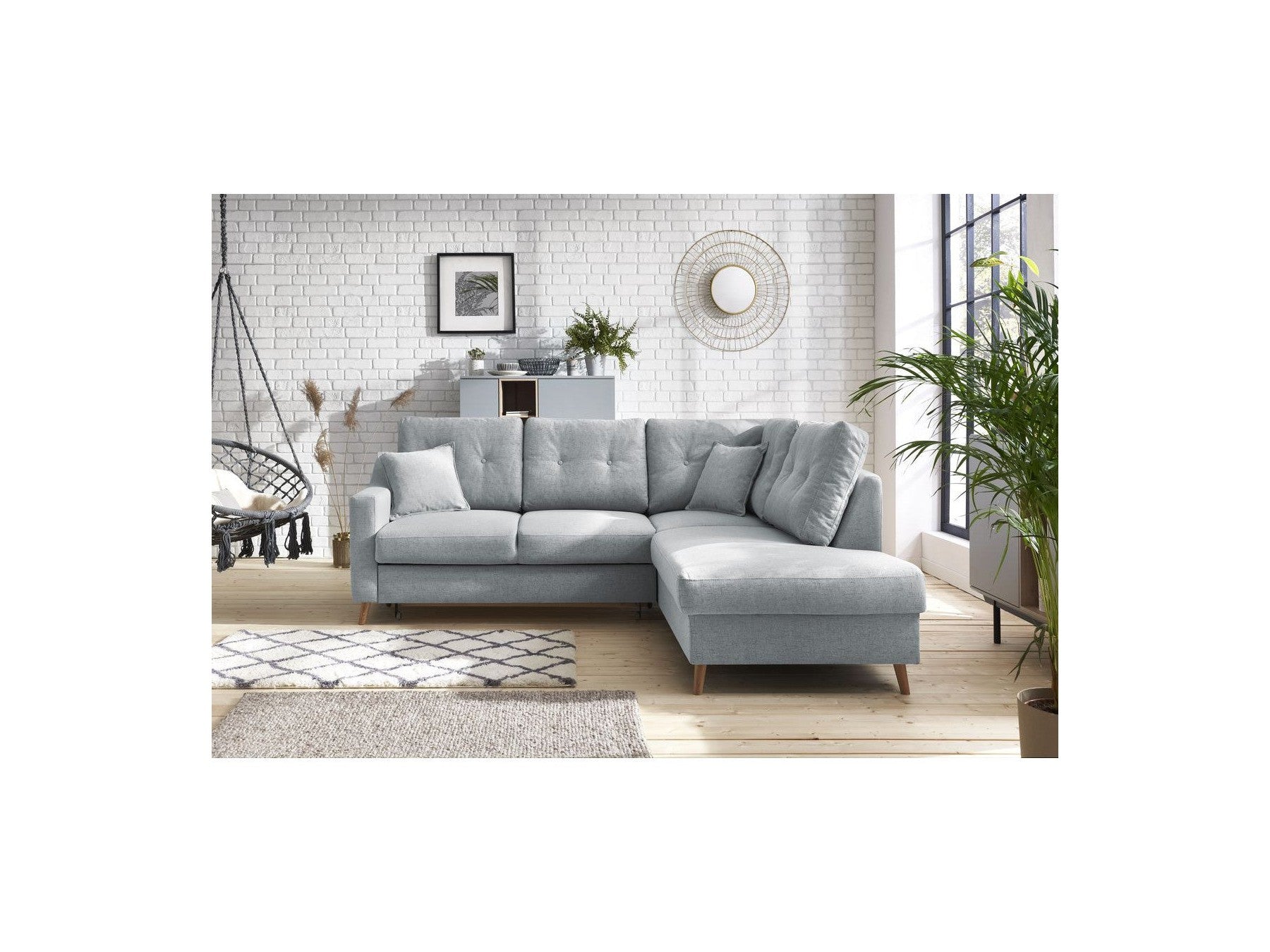 L-Shaped Convertible Sofa Sweden - Right-Hand Corner
