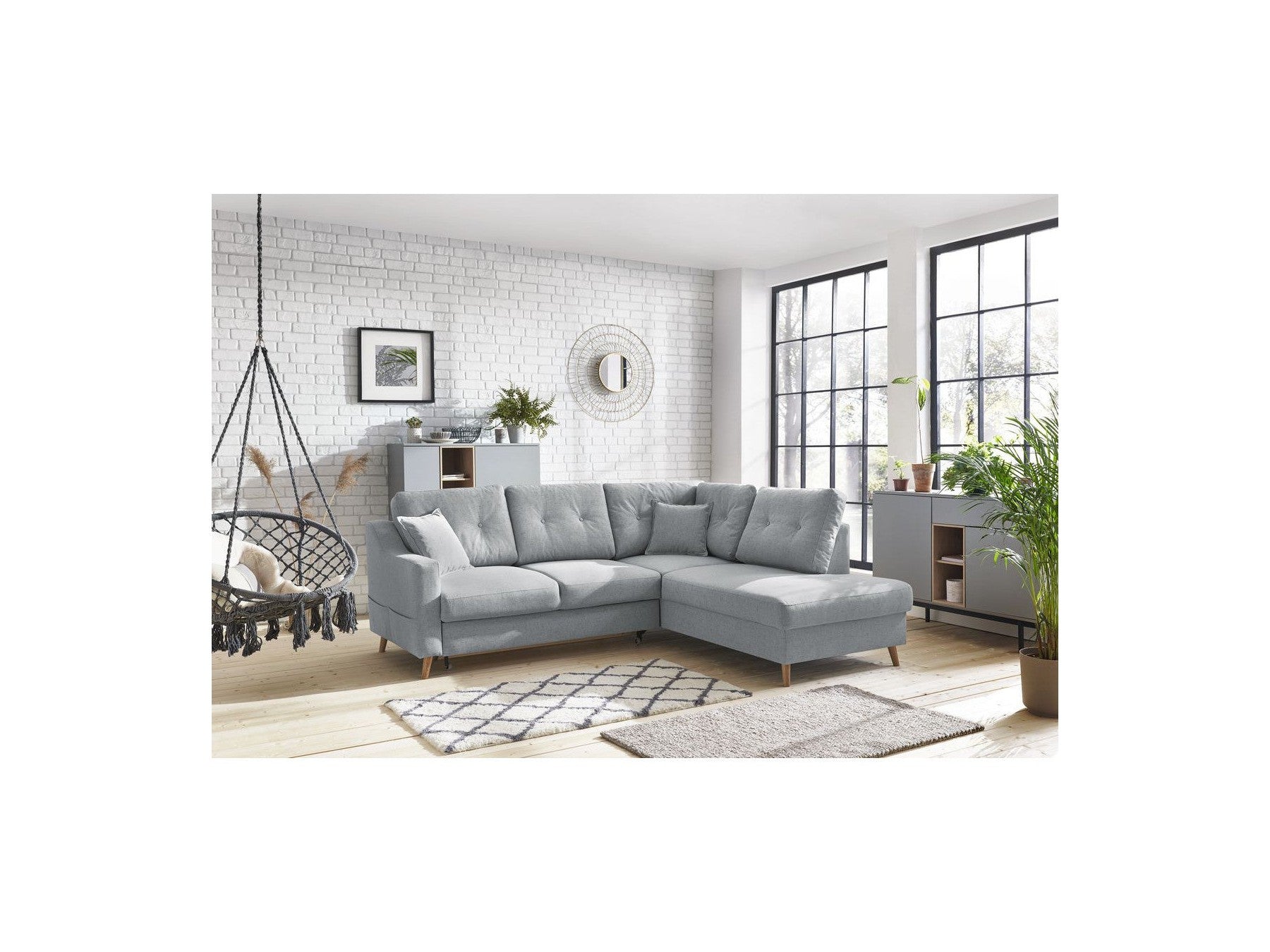 L-Shaped Convertible Sofa Sweden - Right-Hand Corner