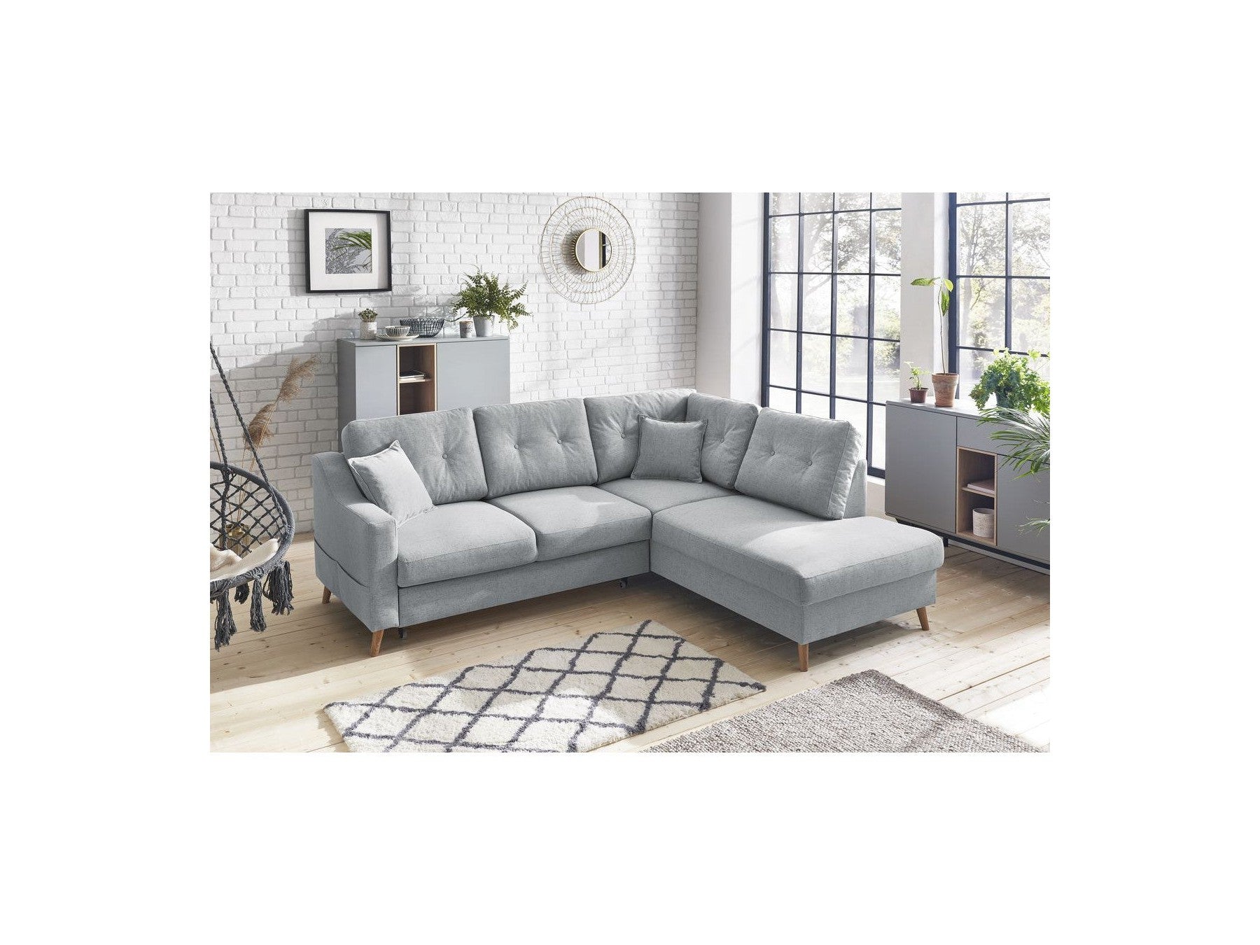 L-Shaped Convertible Sofa Sweden - Right-Hand Corner