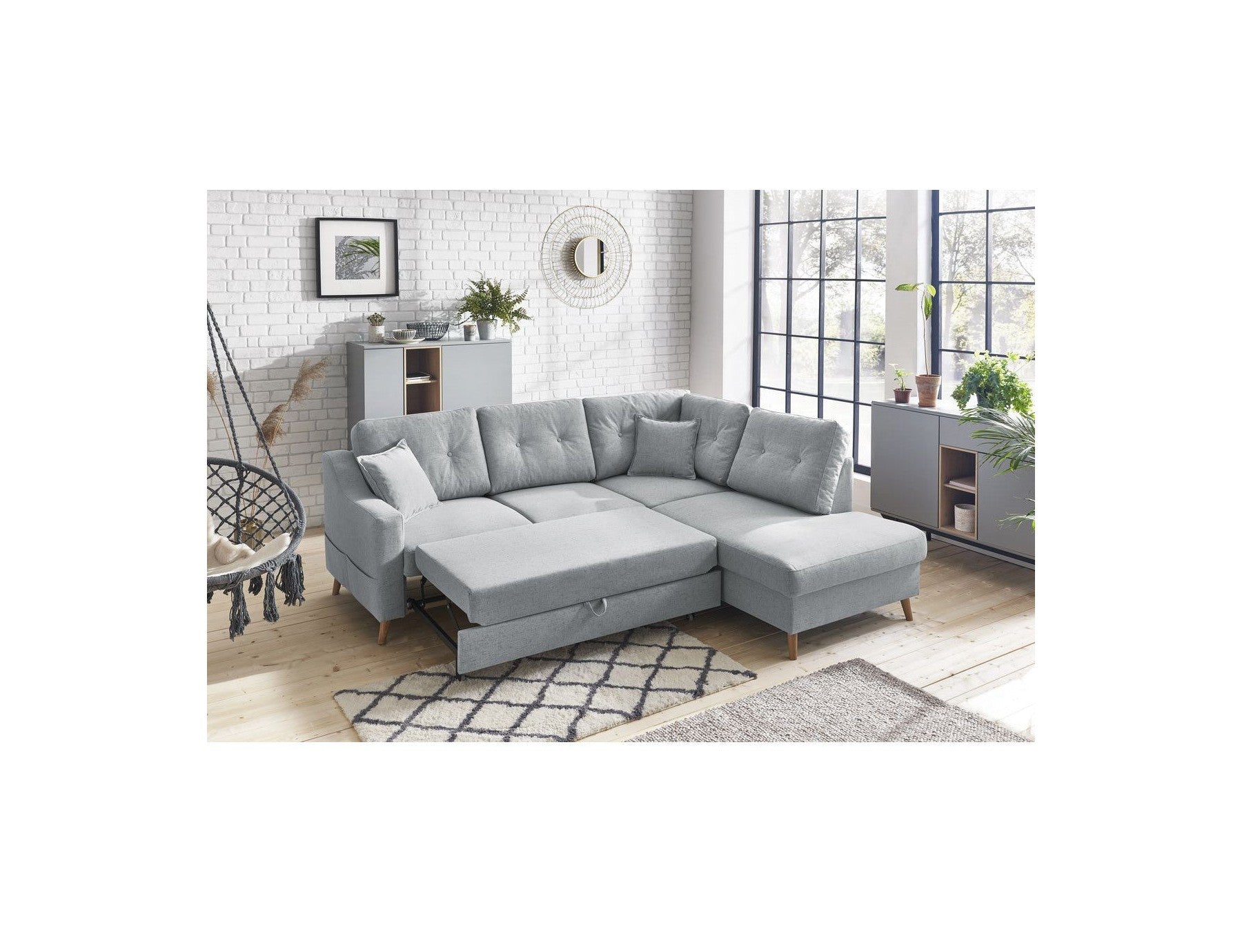 L-Shaped Convertible Sofa Sweden - Right-Hand Corner