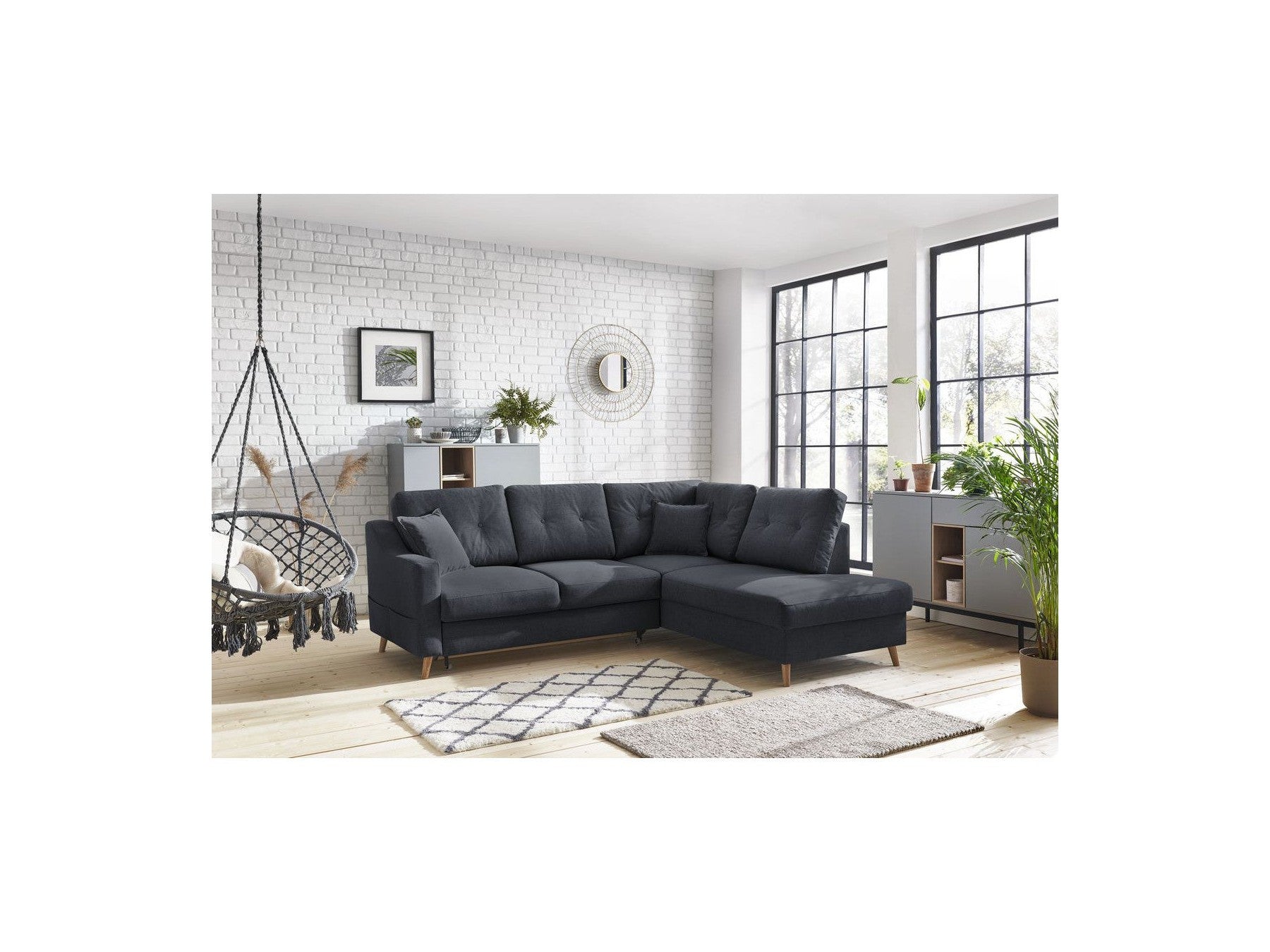 L-Shaped Convertible Sofa Sweden - Right-Hand Corner