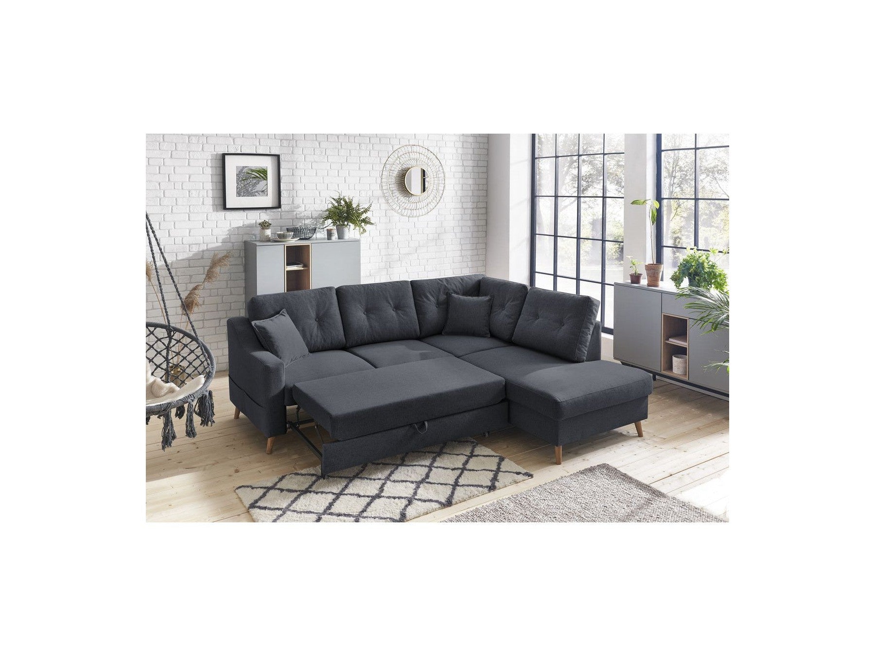 L-Shaped Convertible Sofa Sweden - Right-Hand Corner