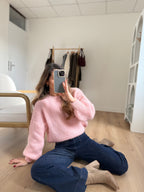 Prenda De Punto De Mohair Y Lana Gaia Baby Pink
