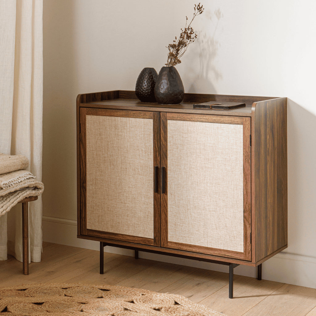 Jetson - 2 Door Sideboard - Fabric & Walnut