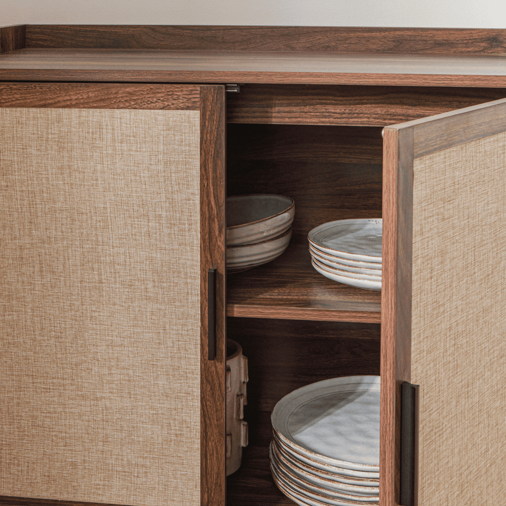 Jetson - 2 Door Sideboard - Fabric & Walnut