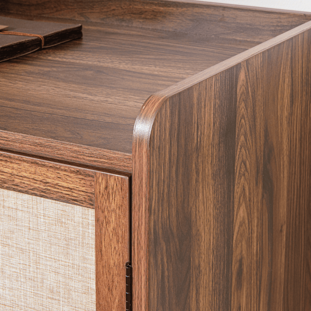 Jetson - 2 Door Sideboard - Fabric & Walnut